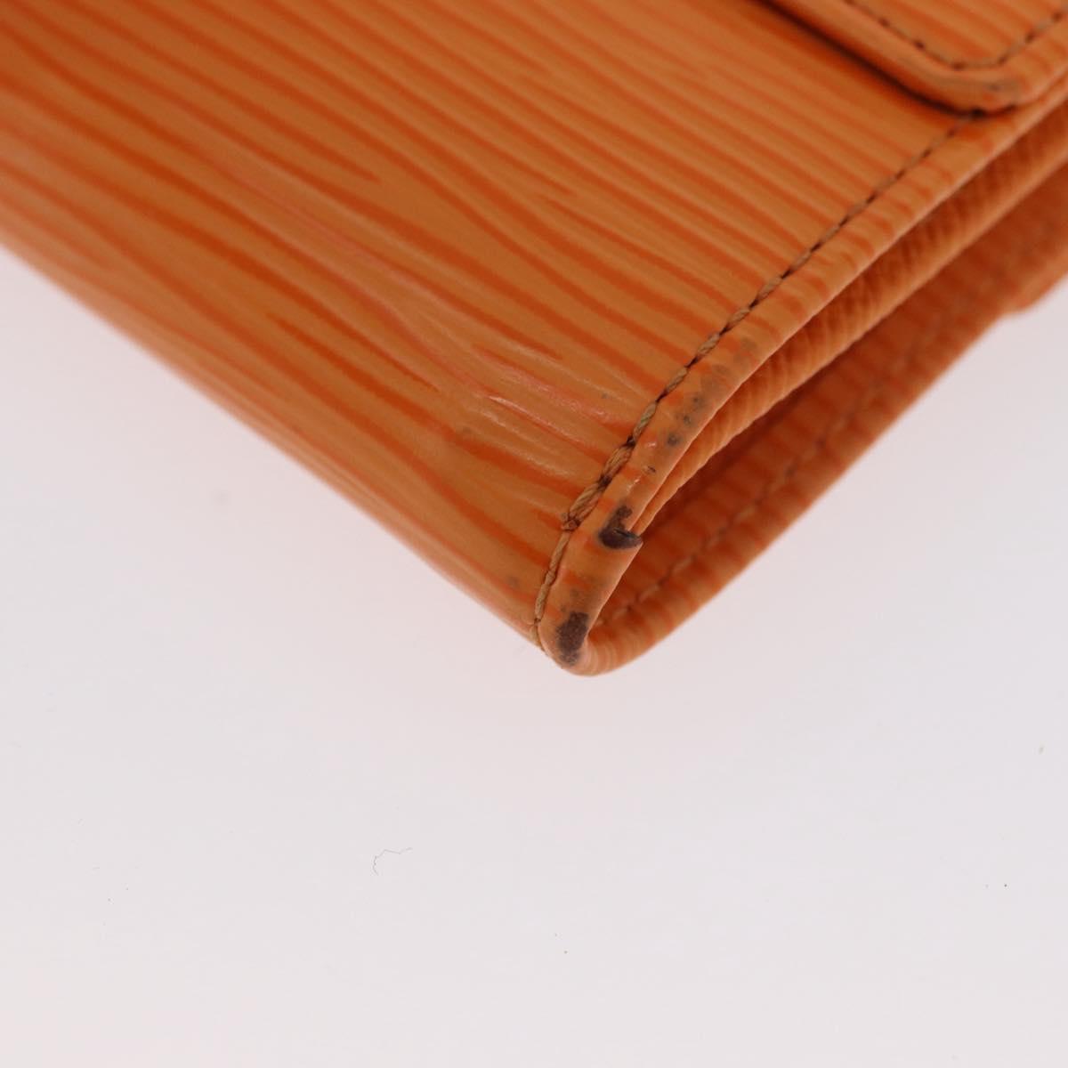 LOUIS VUITTON Epi Portefeuille Elise Wallet Orange Mandarin M6348H Auth ARZ182