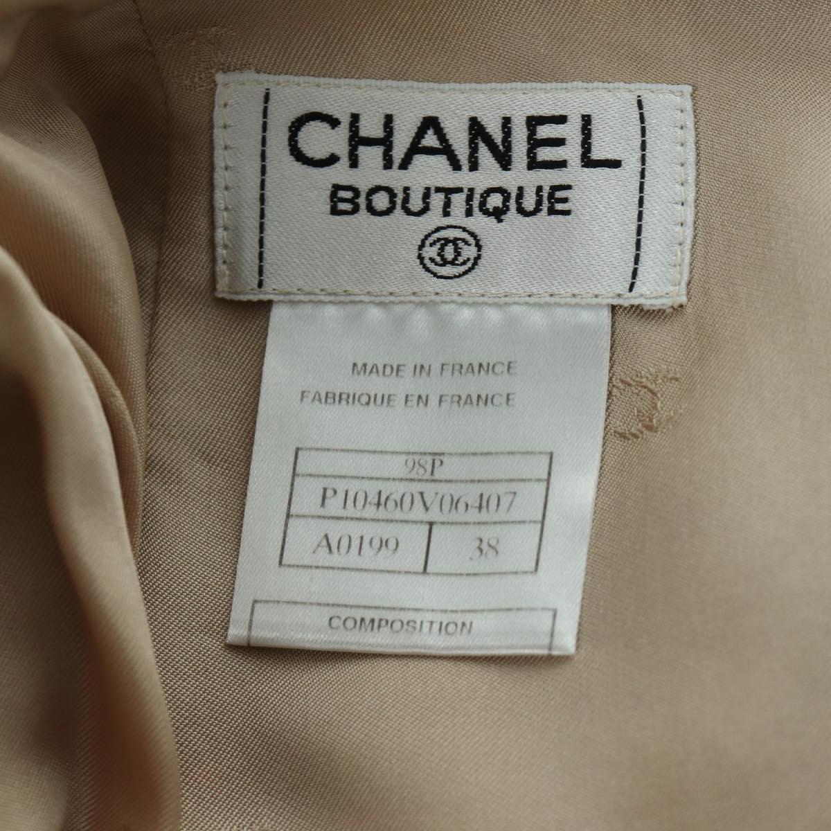 CHANEL Jacket Skirt Setup Jacket Tweed Multicolor CC Auth ARZ186V