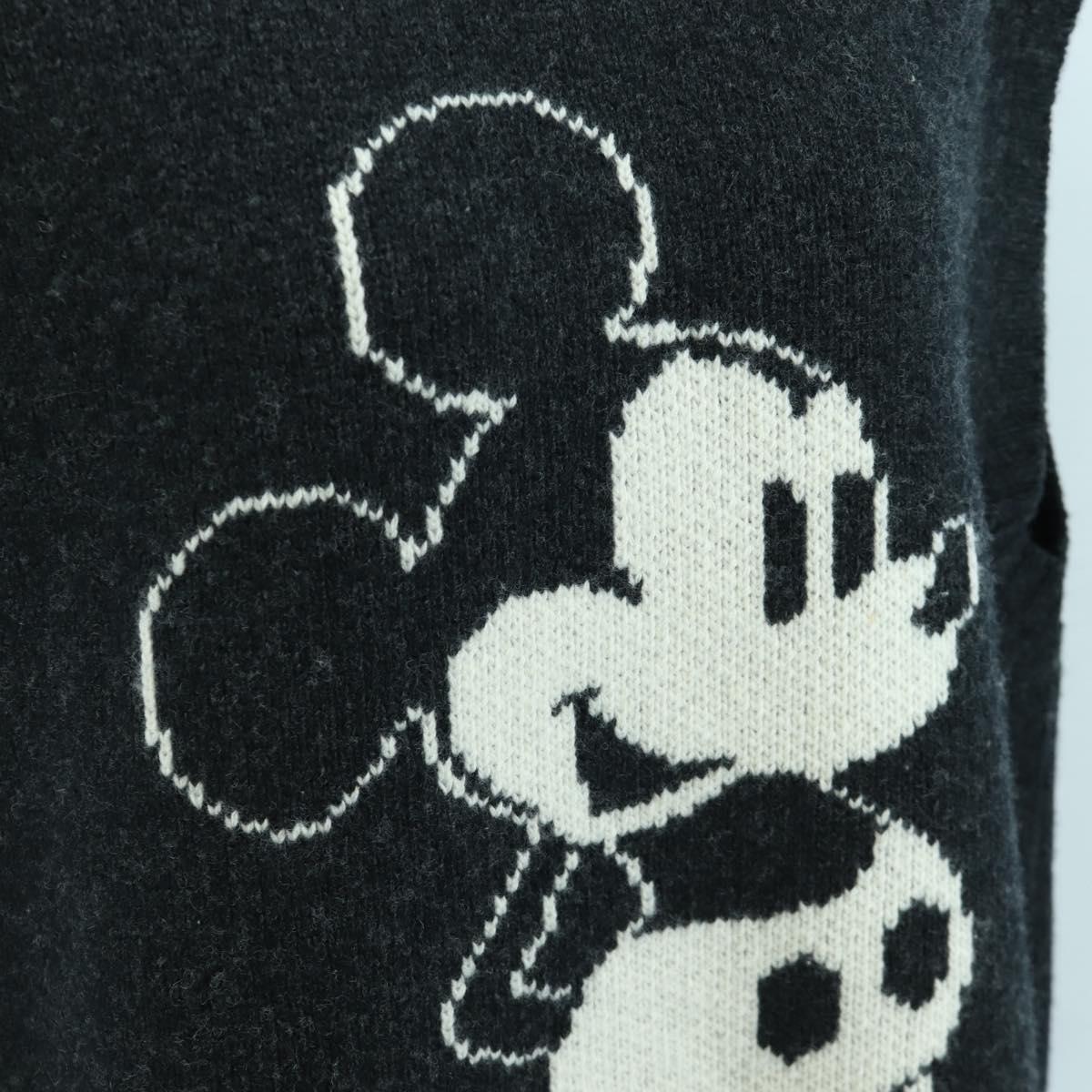 Miu Miu Disney Collaboration Knit Vest Cotton Black Auth ARZ190M
