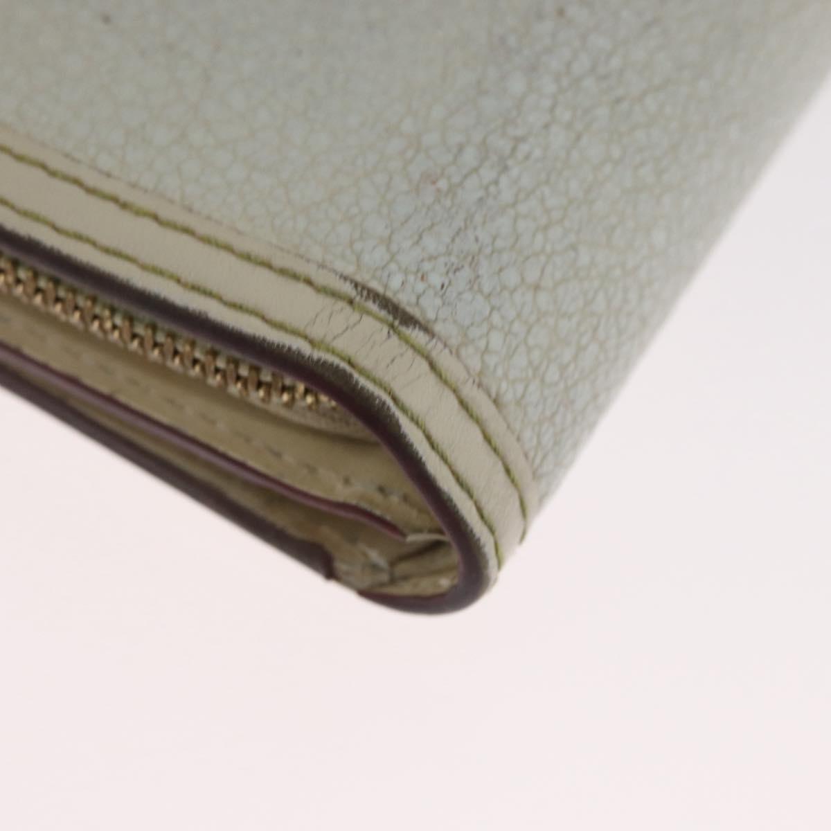 LOUIS VUITTON Suhari Compact Zip Wallet Leather Ivory M91831 LV Auth ARZ191