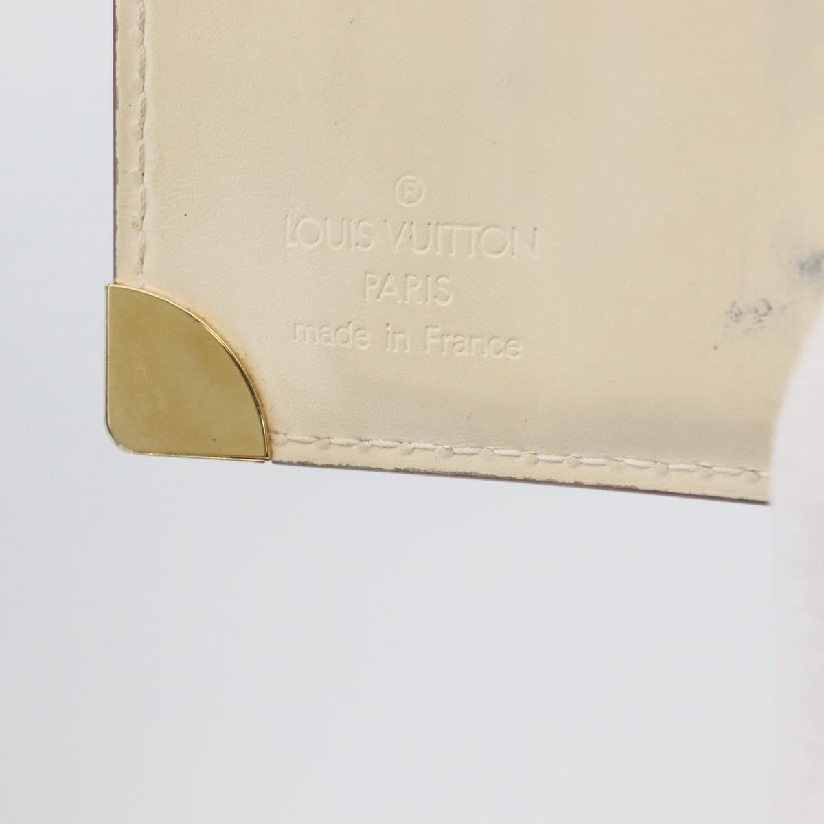 LOUIS VUITTON Suhari Compact Zip Wallet Leather Ivory M91831 LV Auth ARZ191