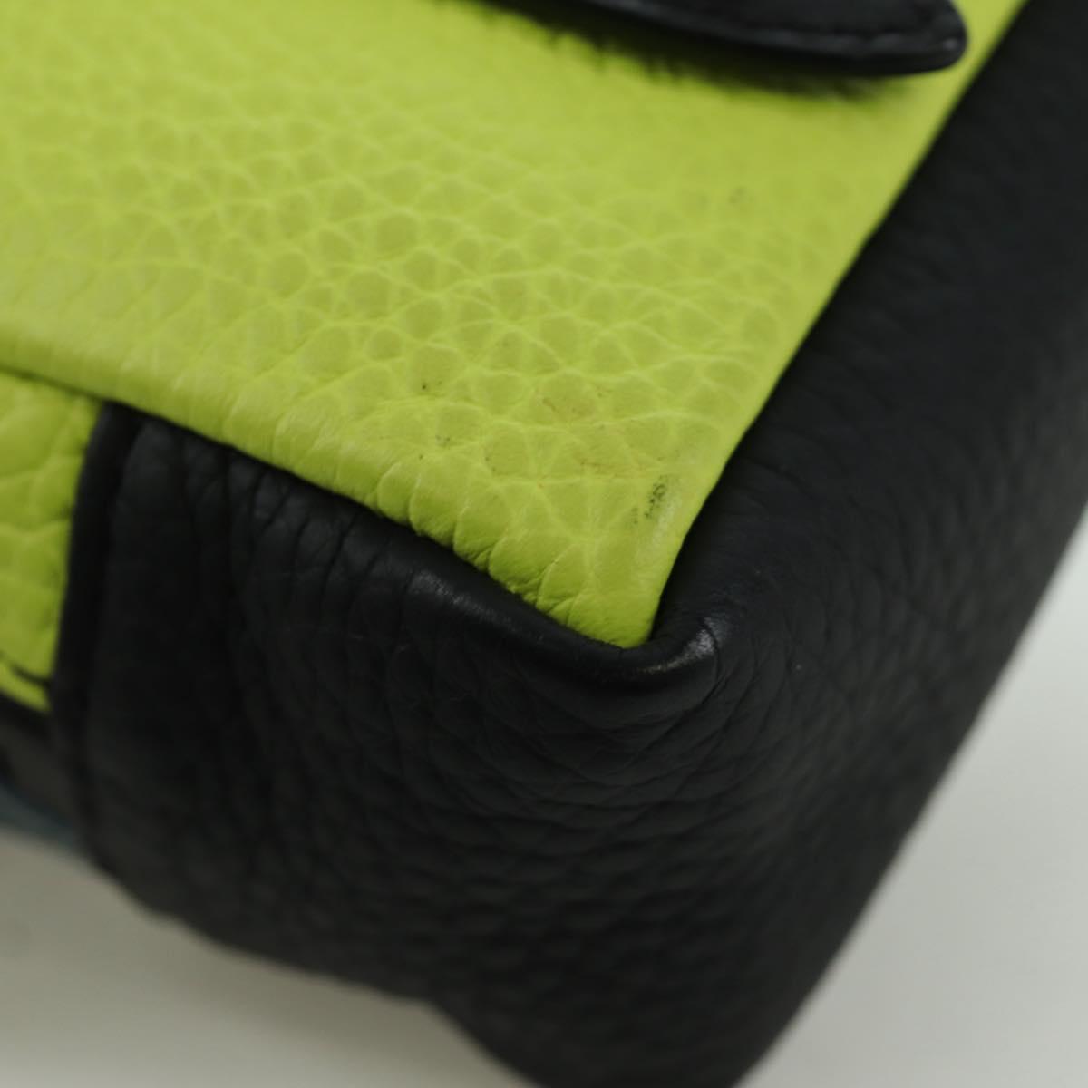 LOUIS VUITTON Square Pouch Color Blocks Charm Leather Gray M00739 Auth ARZ207M