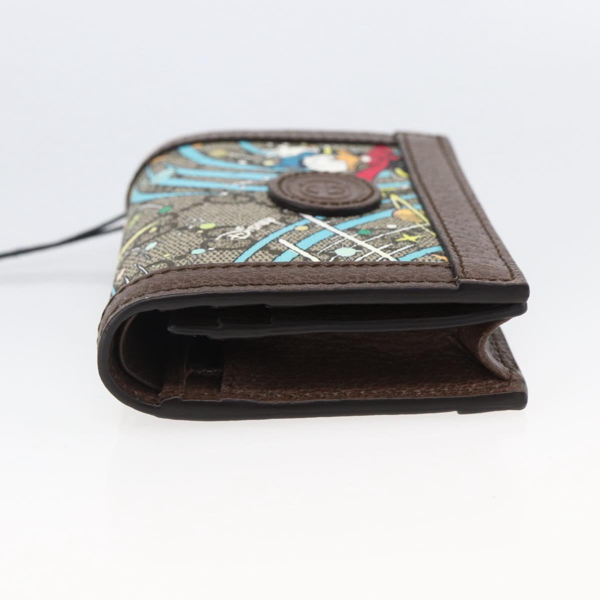 GUCCI GG Supreme Compact Wallet PVC Beige 648121 Auth ARZ208M