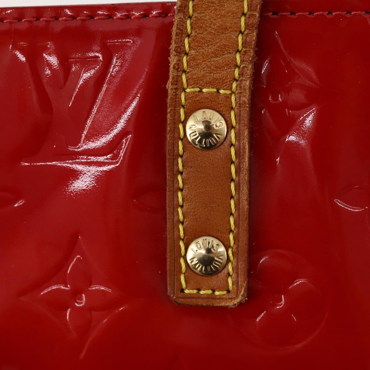 LOUIS VUITTON Monogram Vernis Reade GM Tote Bag Rouge M91084 LV Auth ARZ211