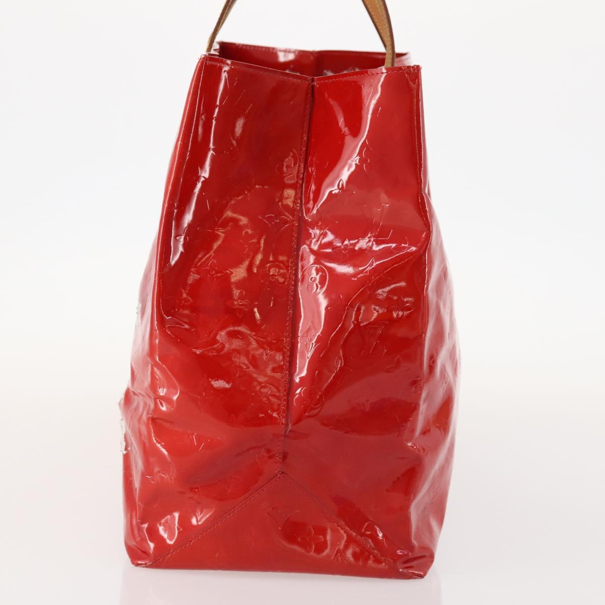 LOUIS VUITTON Monogram Vernis Reade GM Tote Bag Rouge M91084 LV Auth ARZ211