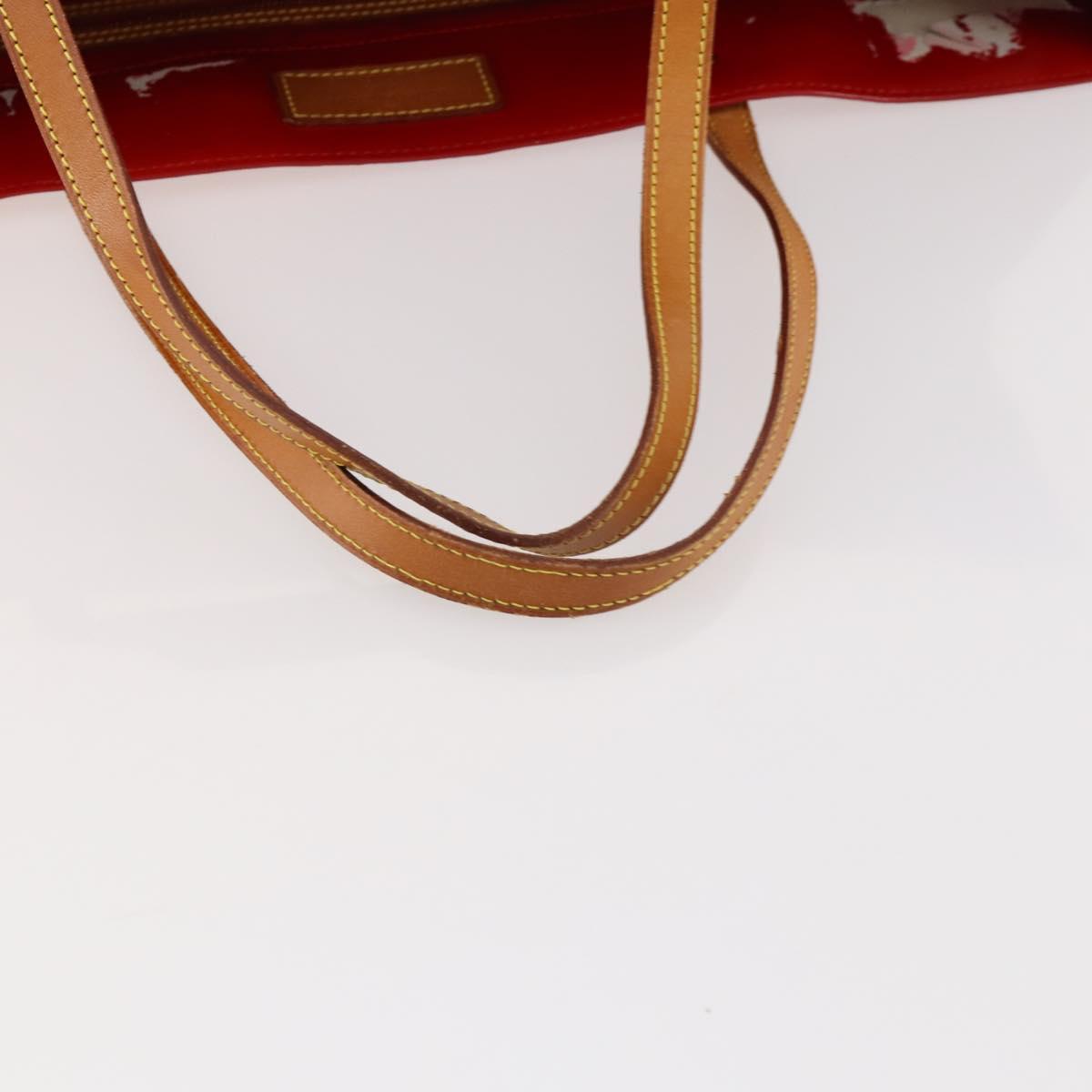 LOUIS VUITTON Monogram Vernis Reade GM Tote Bag Rouge M91084 LV Auth ARZ211