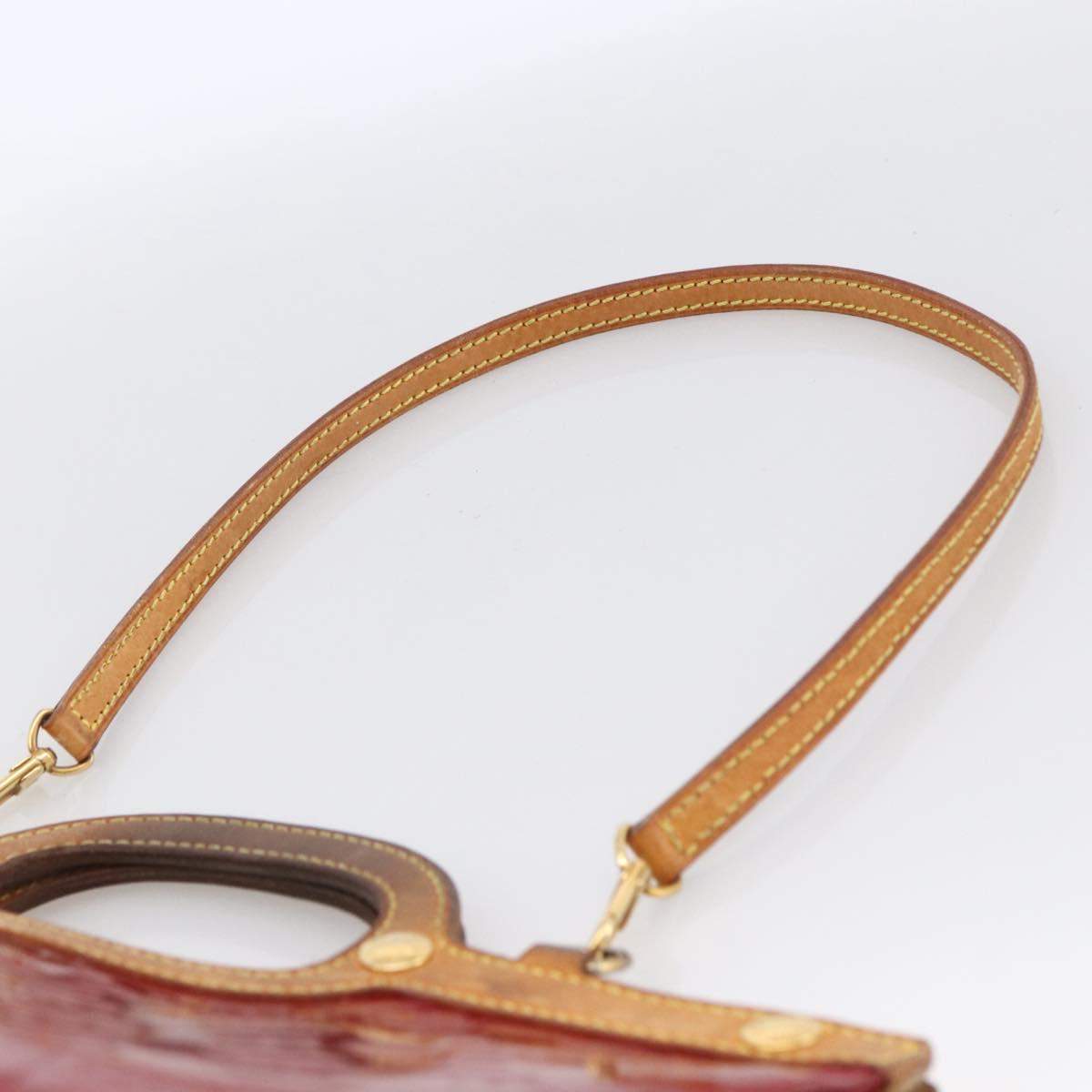 LOUIS VUITTON Vernis Roxbury Drive Bag 2way Pomme D'amour M91987 LV Auth ARZ213