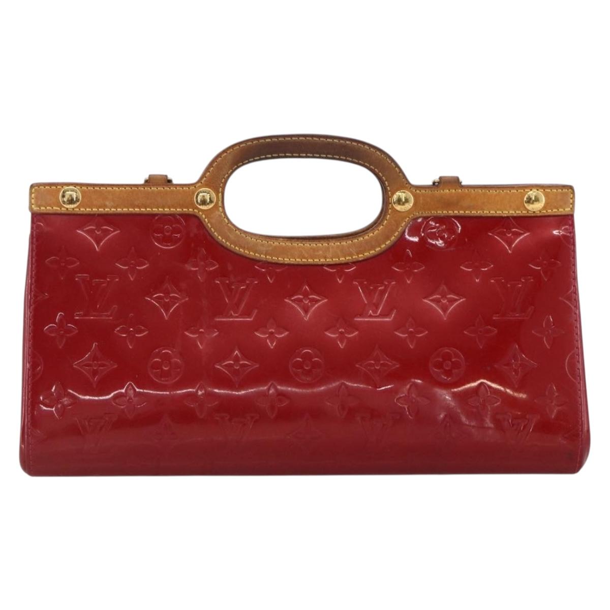 LOUIS VUITTON Vernis Roxbury Drive Bag 2way Pomme D'amour M91987 LV Auth ARZ213