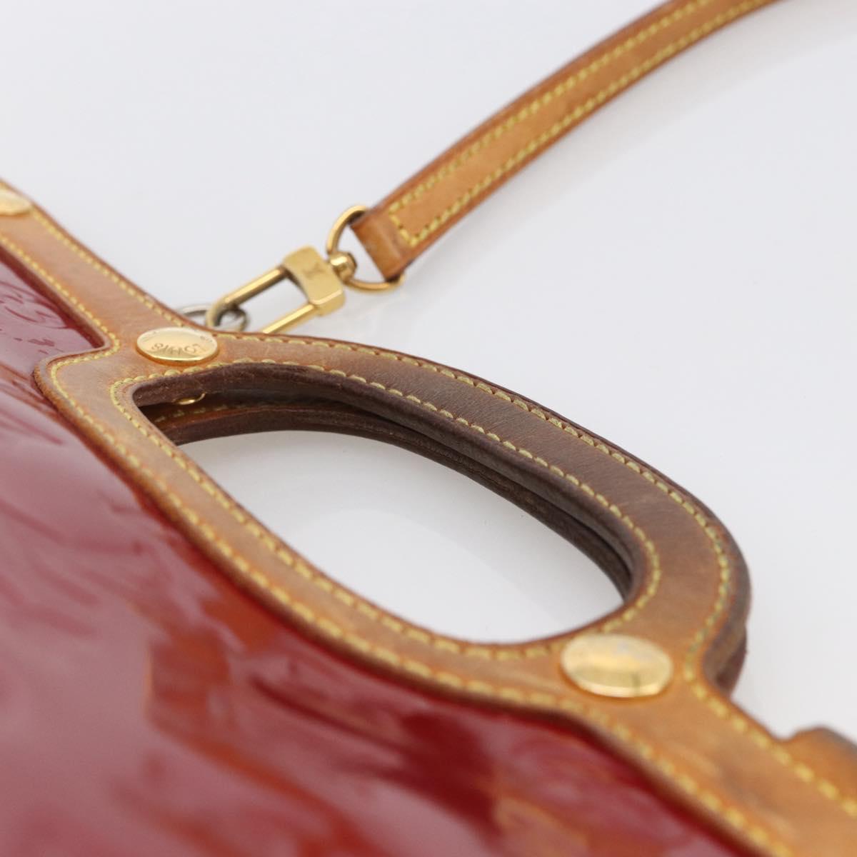 LOUIS VUITTON Vernis Roxbury Drive Bag 2way Pomme D'amour M91987 LV Auth ARZ213