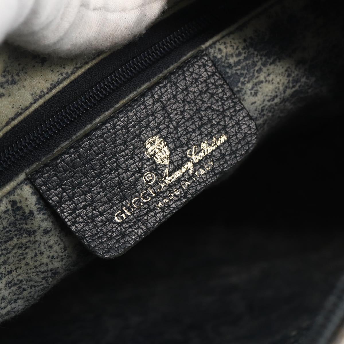 GUCCI GG Supreme Sherry Line Shoulder Bag PVC Navy Gold 89 02 077 Auth ARZ241