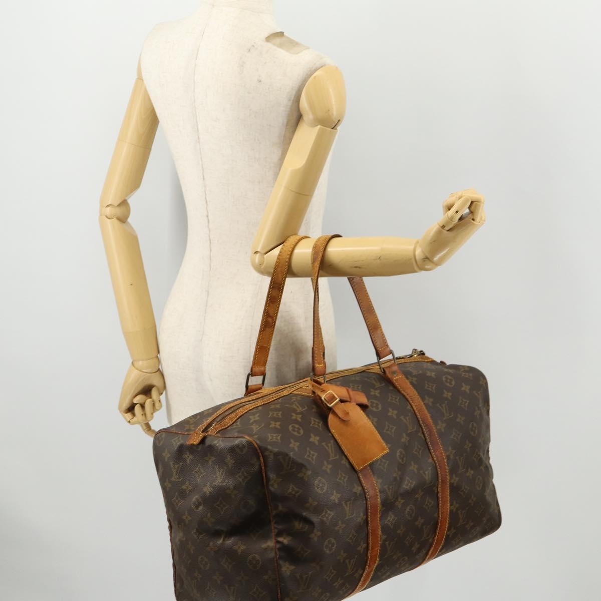 LOUIS VUITTON Monogram Sac Souple 45 Boston Bag M41624 LV Auth ARZ247