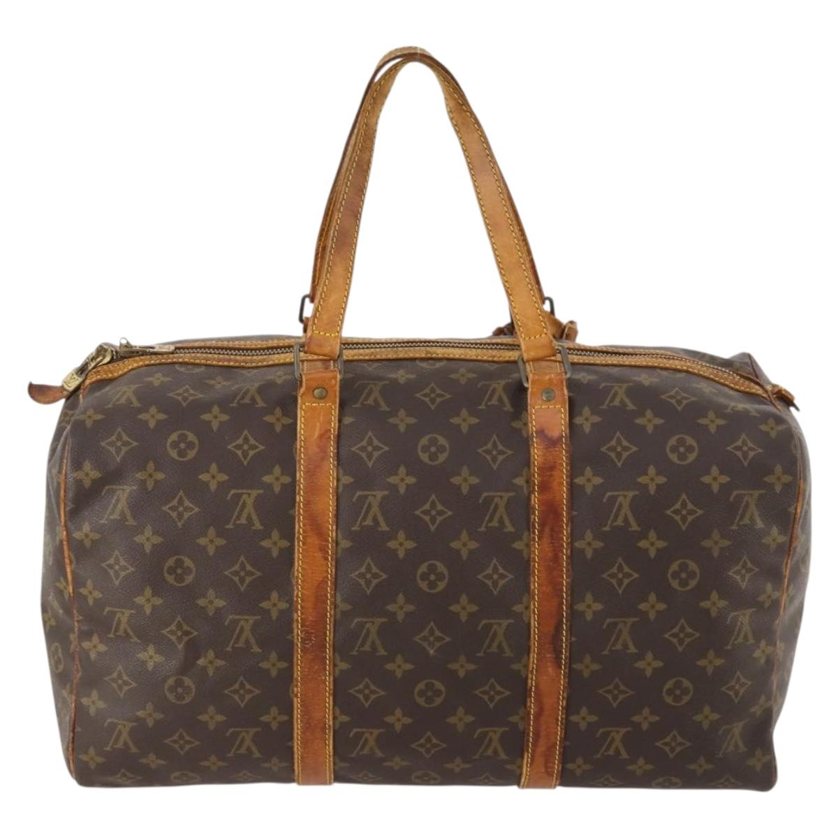 LOUIS VUITTON Monogram Sac Souple 45 Boston Bag M41624 LV Auth ARZ247
