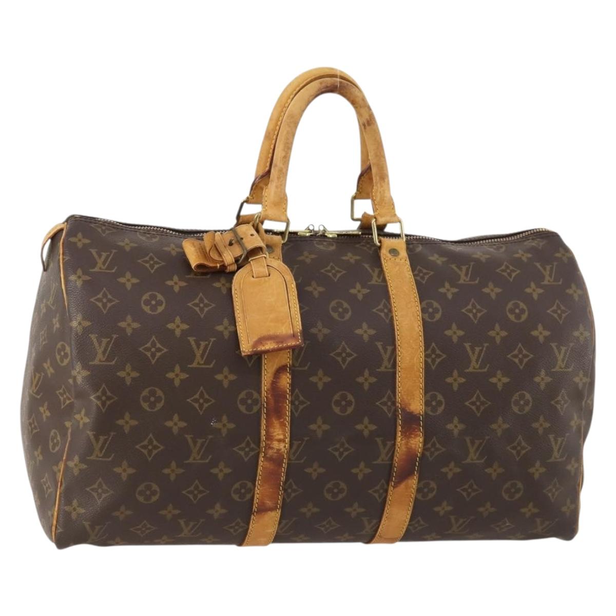 LOUIS VUITTON Monogram Keepall 45 Boston Bag M41428 LV Auth ARZ250