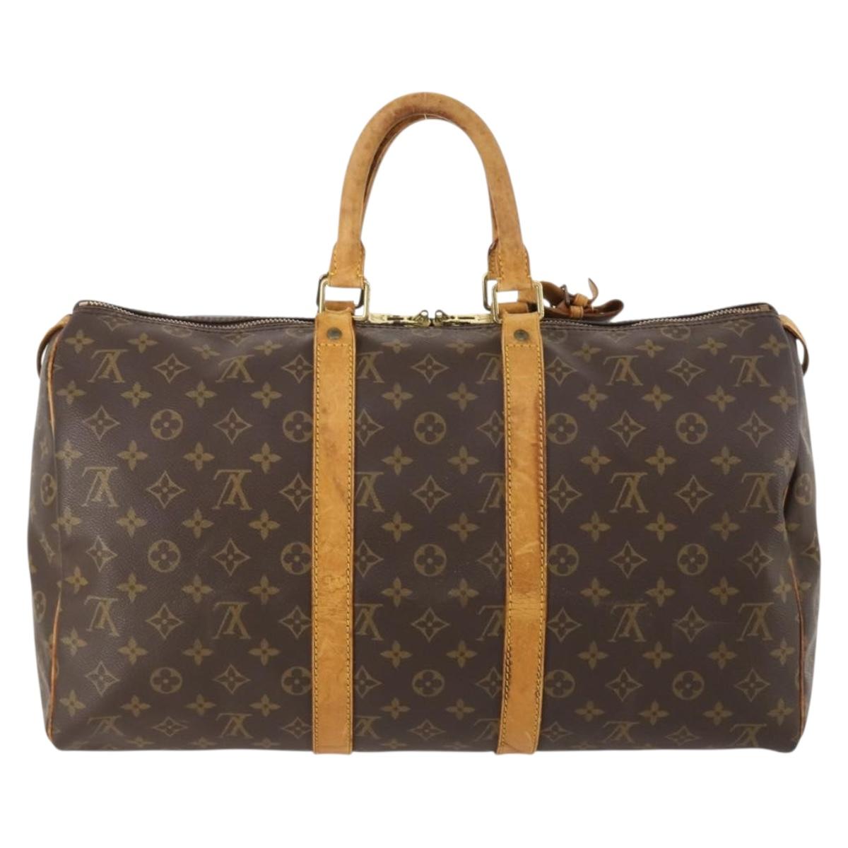 LOUIS VUITTON Monogram Keepall 45 Boston Bag M41428 LV Auth ARZ250
