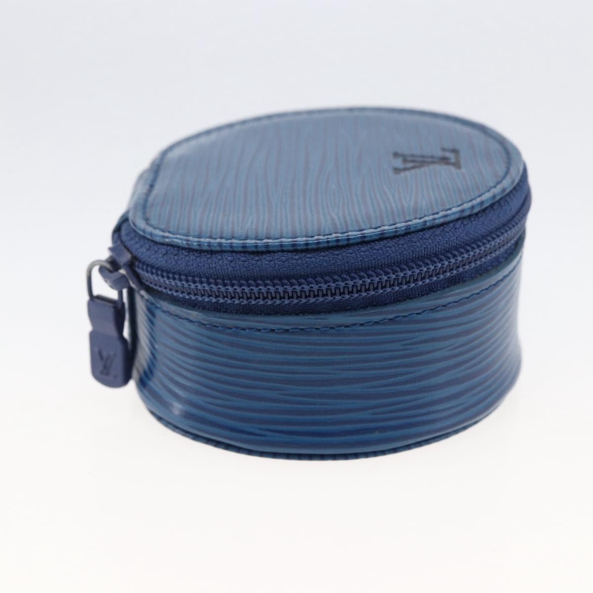 LOUIS VUITTON Epi Ecrin Bijou 8 Jewelry Box Blue M48215 LV Auth ARZ259