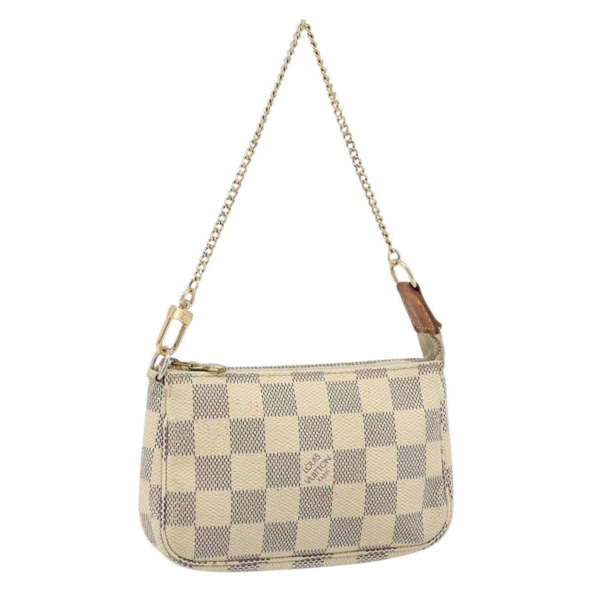 LOUIS VUITTON Damier Azur Mini Pochette Accessoires Pouch N63005 LV Auth ARZ260