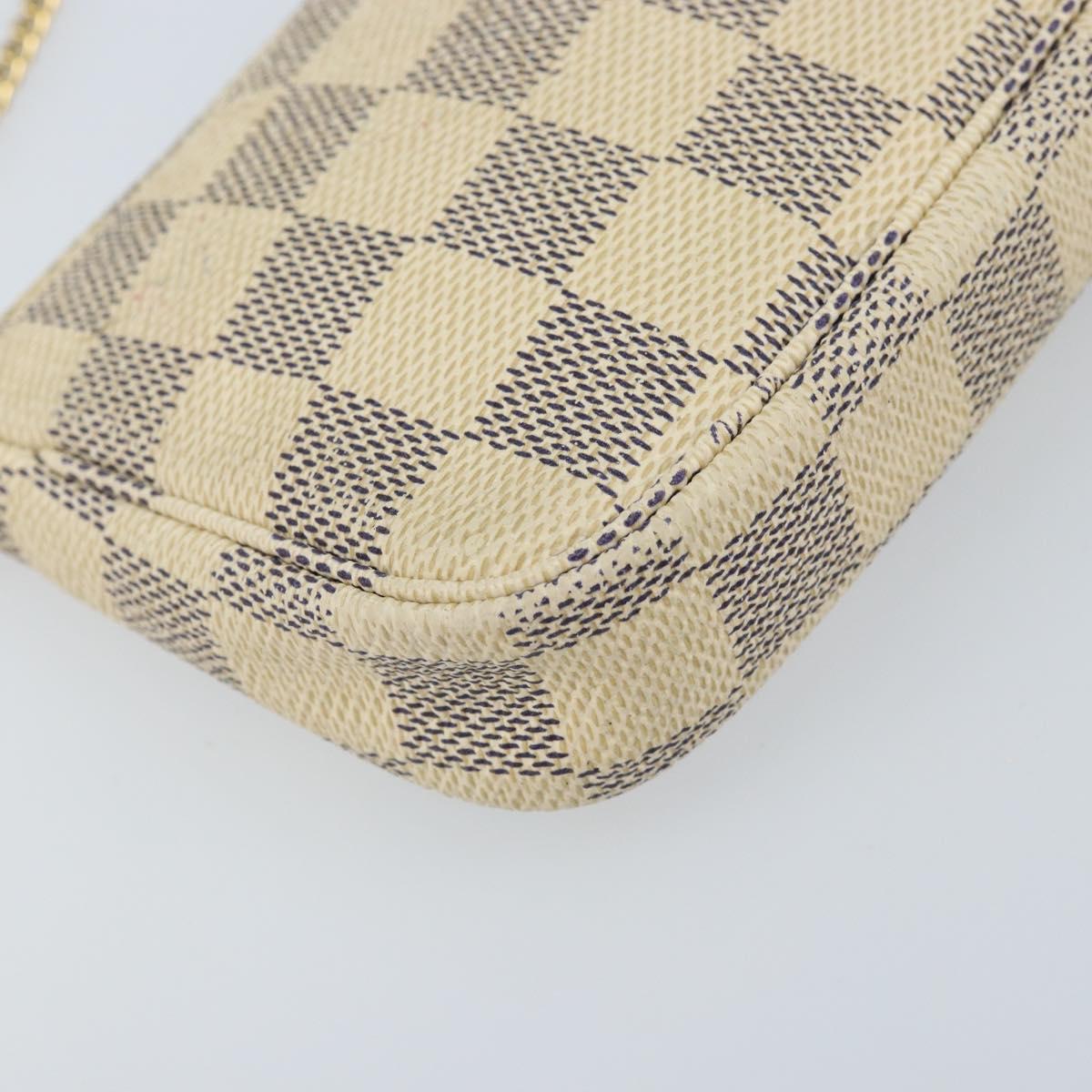 LOUIS VUITTON Damier Azur Mini Pochette Accessoires Pouch N63005 LV Auth ARZ260