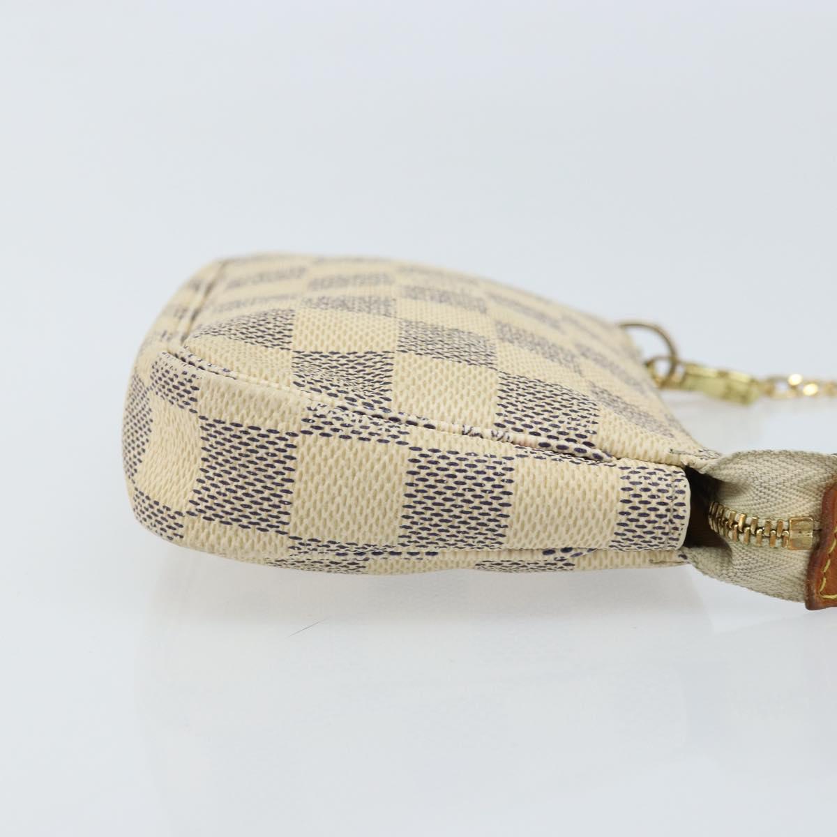 LOUIS VUITTON Damier Azur Mini Pochette Accessoires Pouch N63005 LV Auth ARZ260