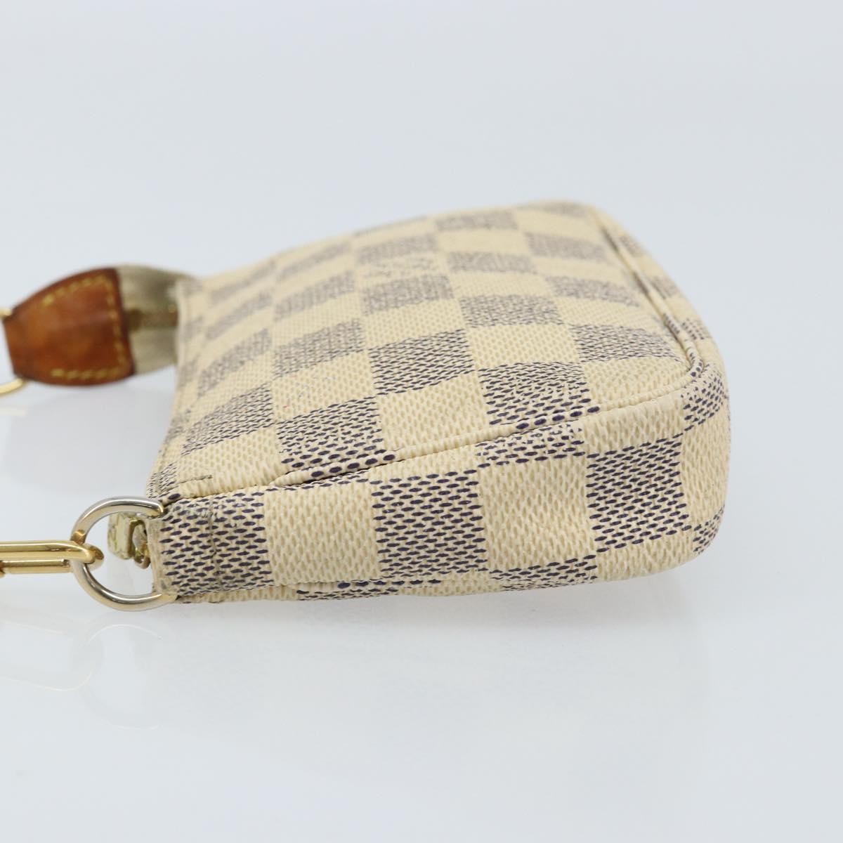 LOUIS VUITTON Damier Azur Mini Pochette Accessoires Pouch N63005 LV Auth ARZ260