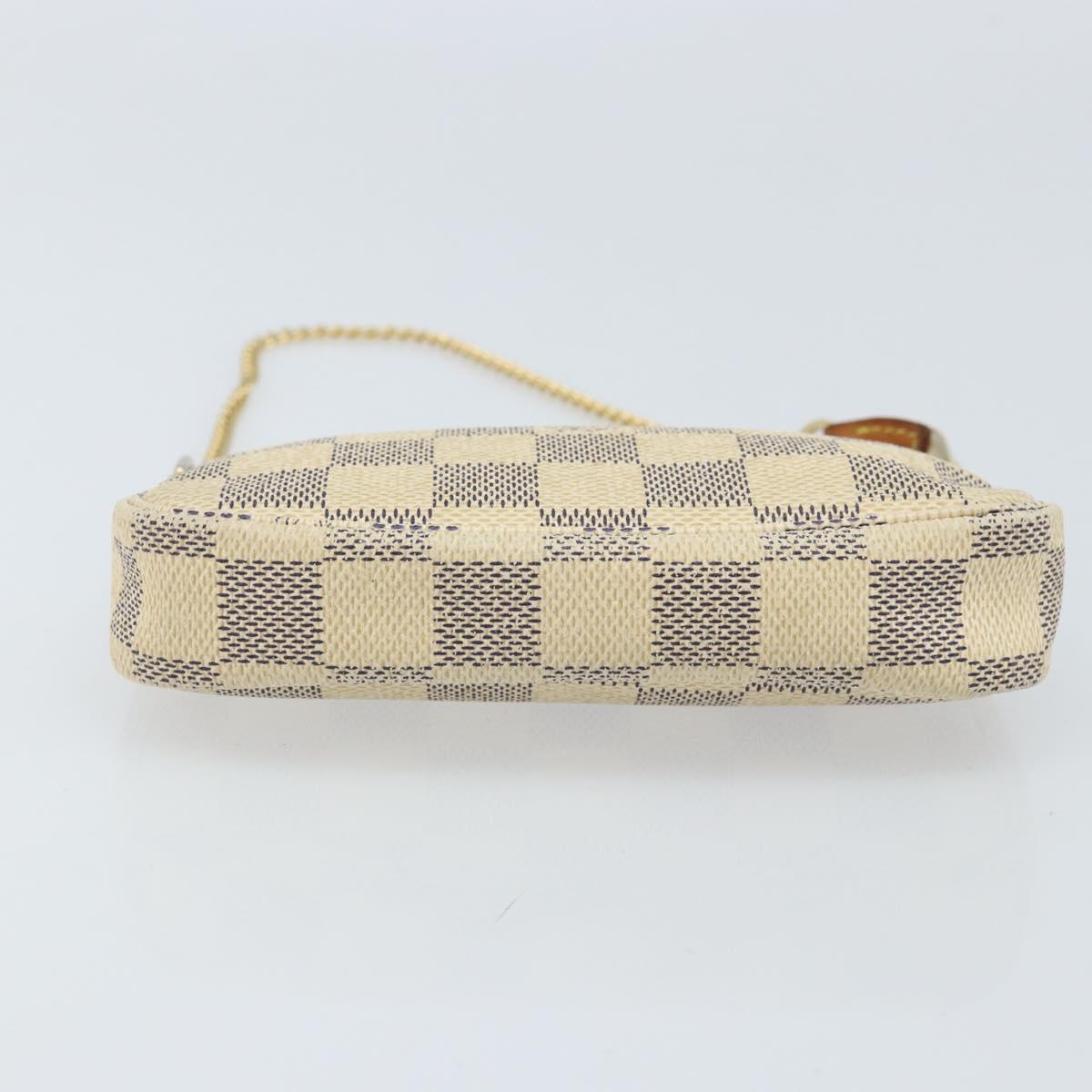 LOUIS VUITTON Damier Azur Mini Pochette Accessoires Pouch N63005 LV Auth ARZ260
