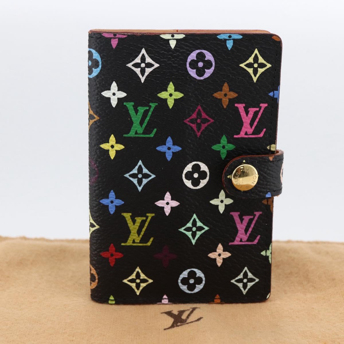 LOUIS VUITTON Multicolor Carnet de Val Mini Agenda Day Black M92652 Auth ARZ264V