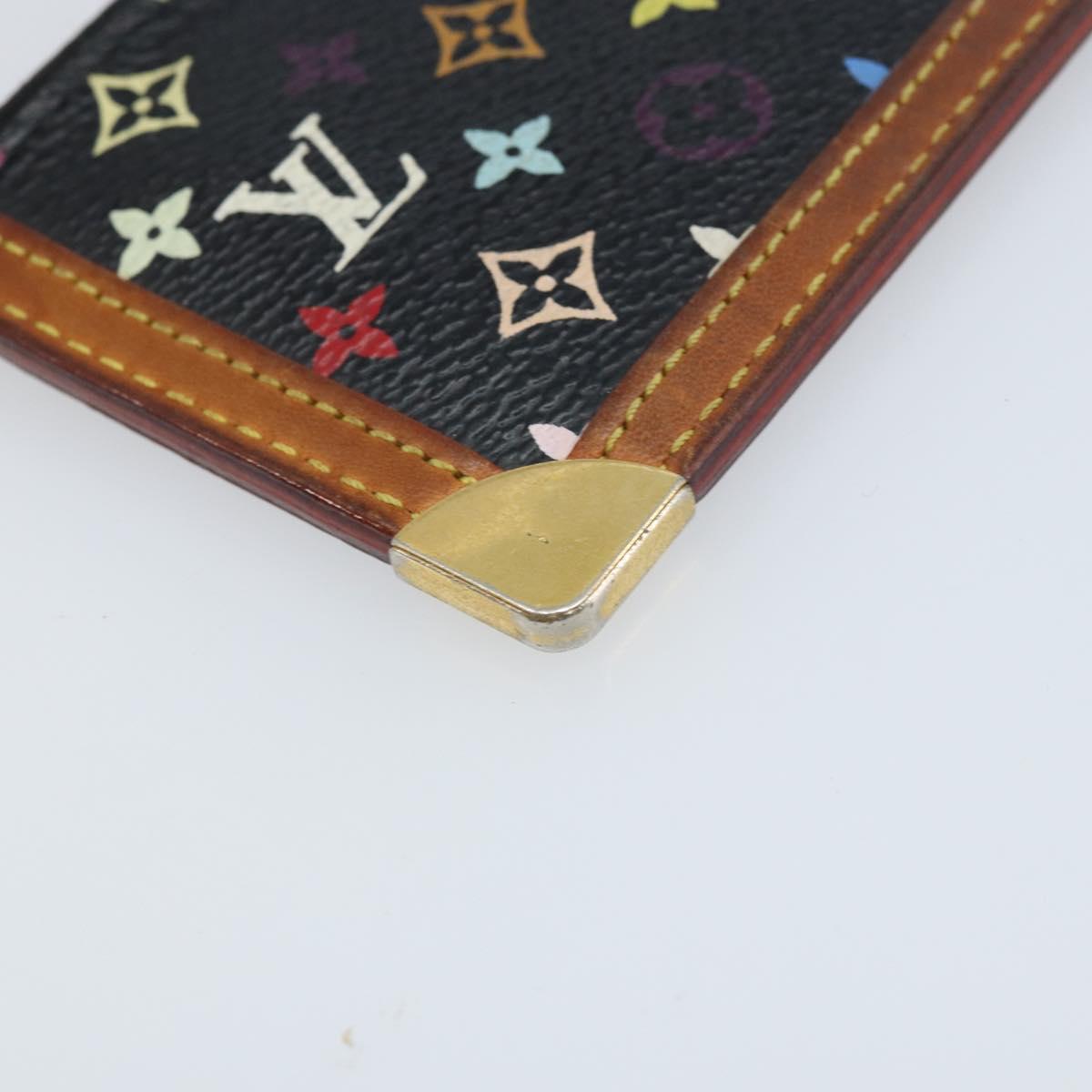 LOUIS VUITTON Multicolor Pochette Cles Coin Purse Black M13664 LV Auth ARZ265