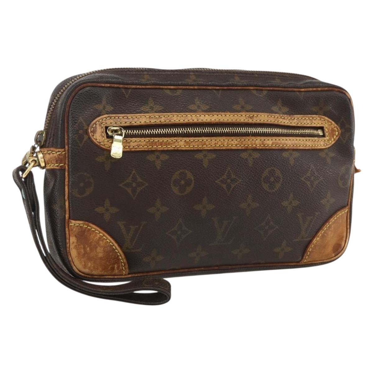 LOUIS VUITTON Monogram Marly Dragonne GM Clutch Bag M51825 LV Auth ARZ278