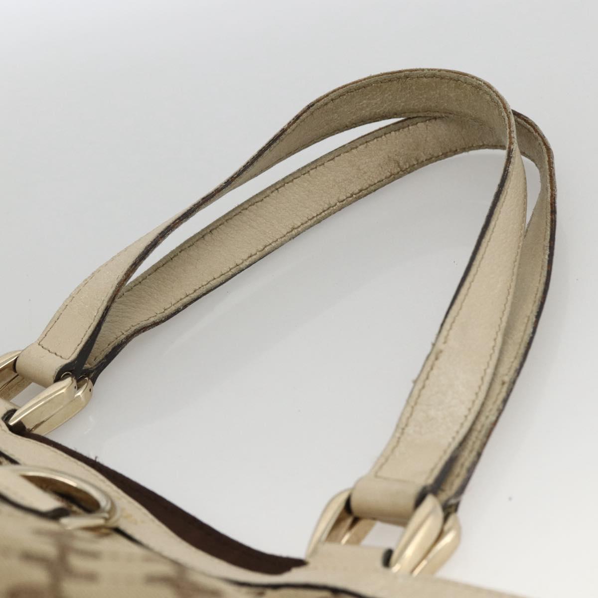 GUCCI GG Canvas Abbey Tote Bag Beige Gold 141472 Auth ARZ280