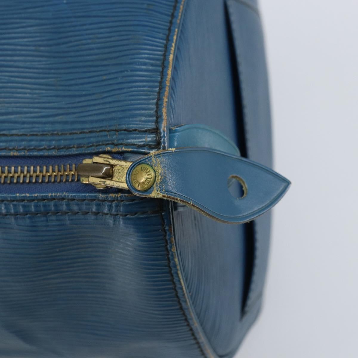LOUIS VUITTON Epi Speedy 30 Hand Bag Toledo Blue M43005 LV Auth ARZ281
