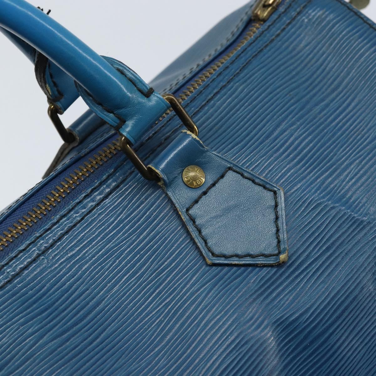 LOUIS VUITTON Epi Speedy 30 Hand Bag Toledo Blue M43005 LV Auth ARZ281