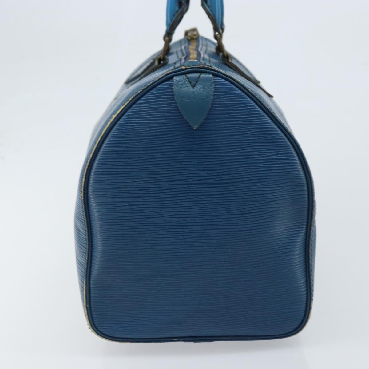 LOUIS VUITTON Epi Speedy 30 Hand Bag Toledo Blue M43005 LV Auth ARZ281