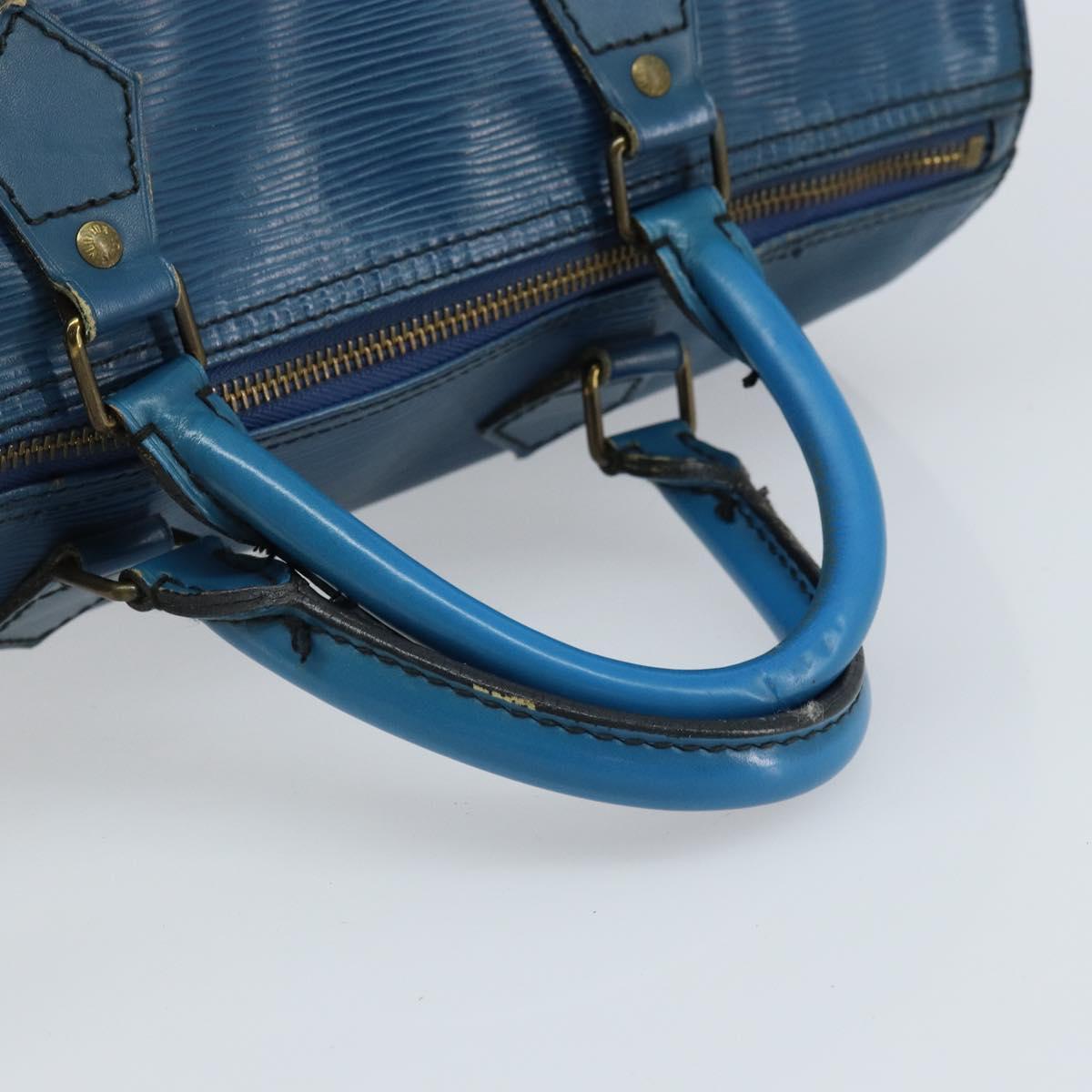 LOUIS VUITTON Epi Speedy 30 Hand Bag Toledo Blue M43005 LV Auth ARZ281