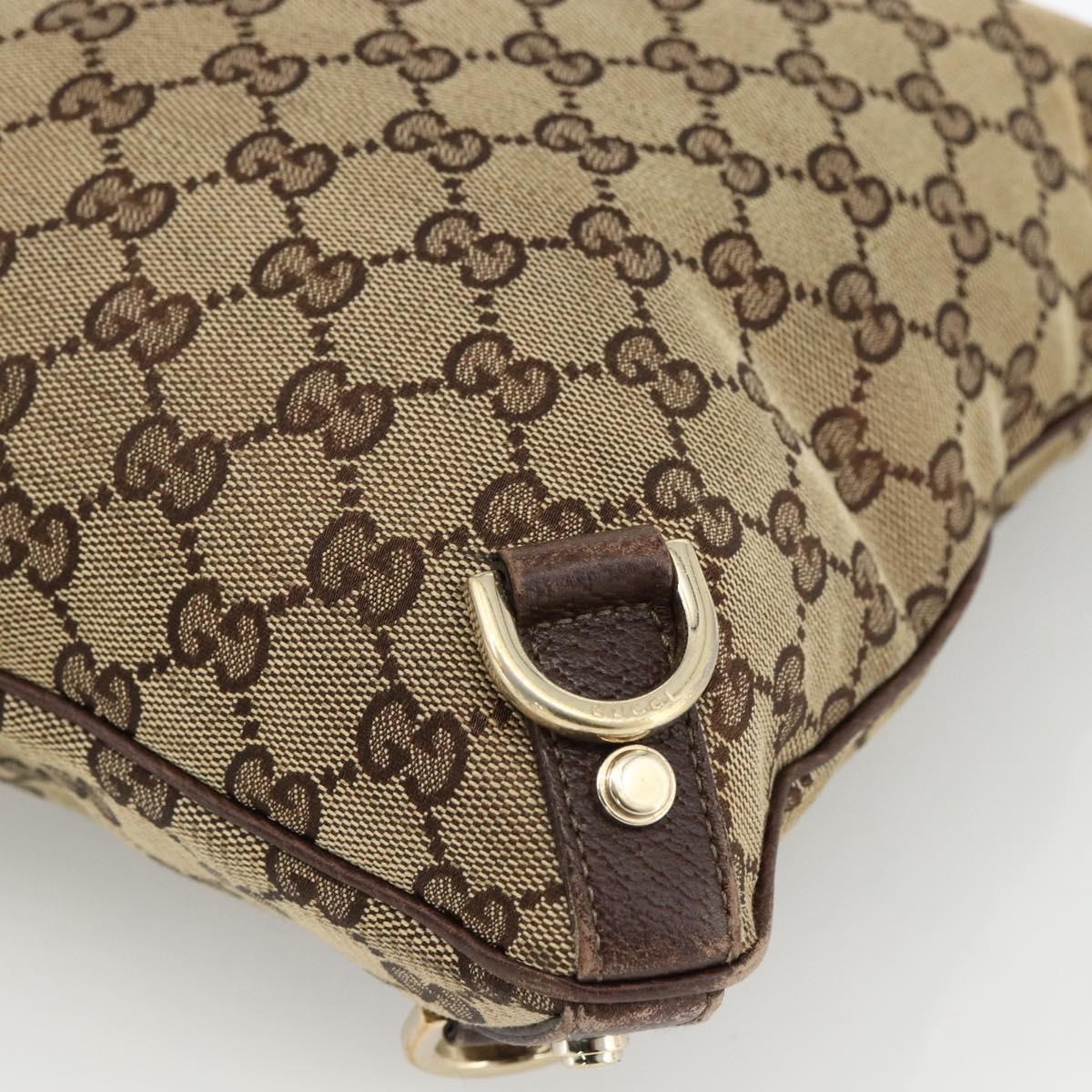 GUCCI GG Canvas Abbey Shoulder Bag Beige Gold 131326 Auth ARZ287
