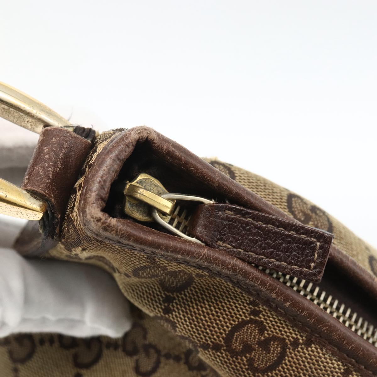 GUCCI GG Canvas Abbey Shoulder Bag Beige Gold 131326 Auth ARZ287