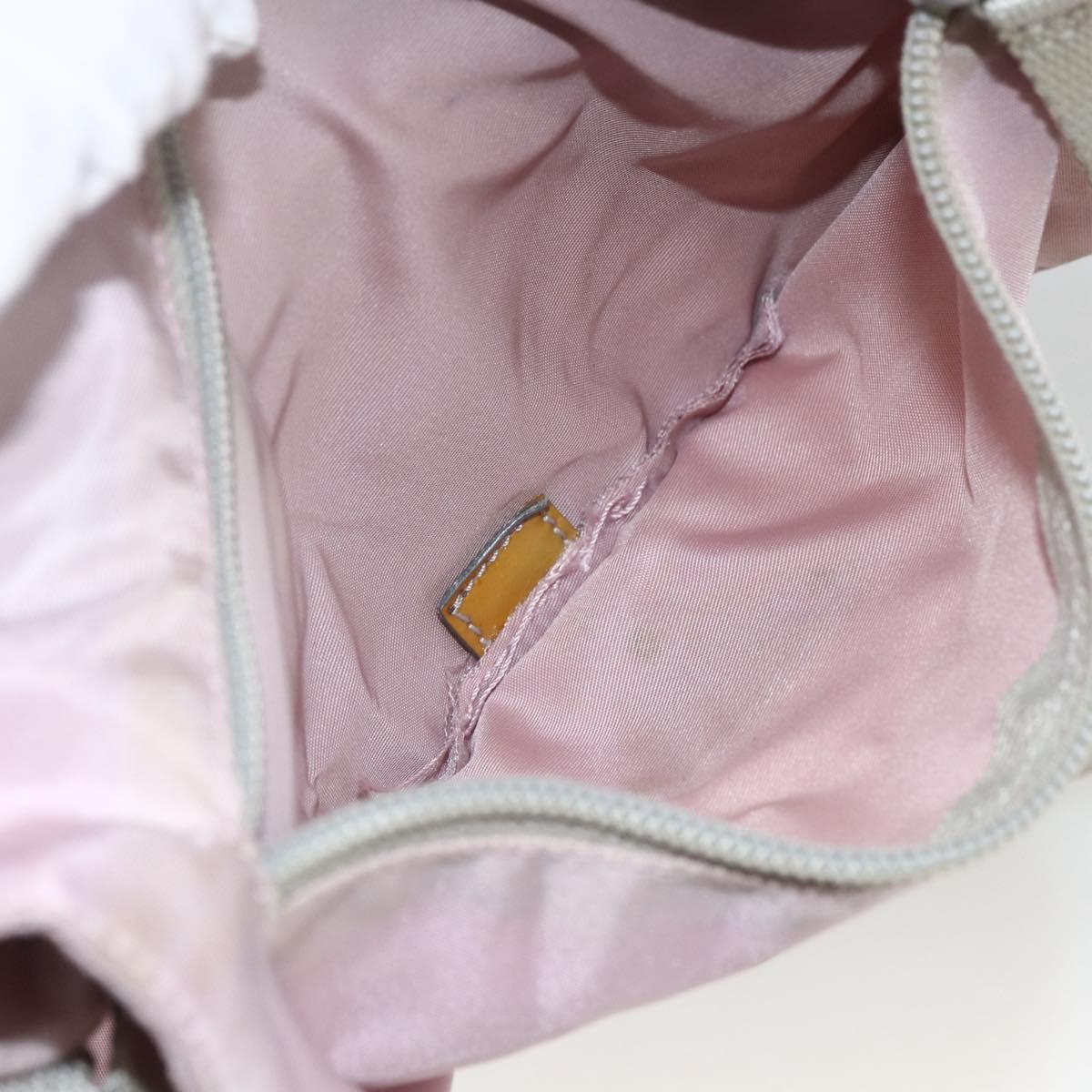 PRADA Shoulder Bag Nylon Pink Silver Auth ARZ292