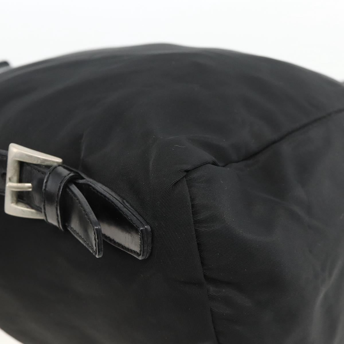 PRADA Backpack Nylon Black Silver Auth ARZ295A
