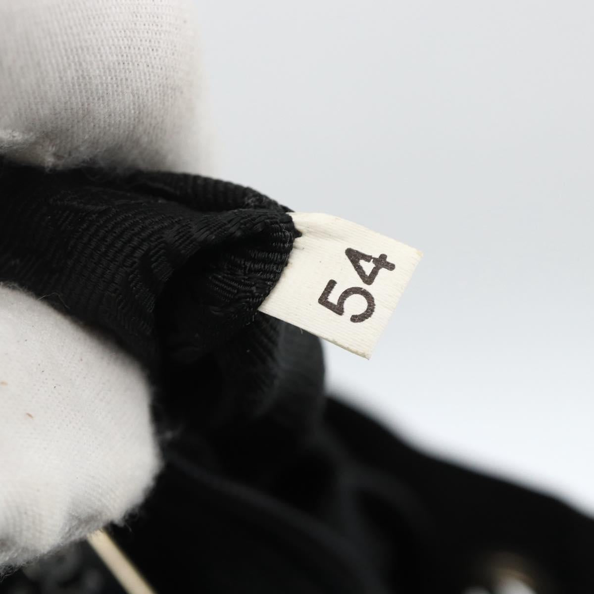 PRADA Backpack Nylon Black Silver Auth ARZ295A