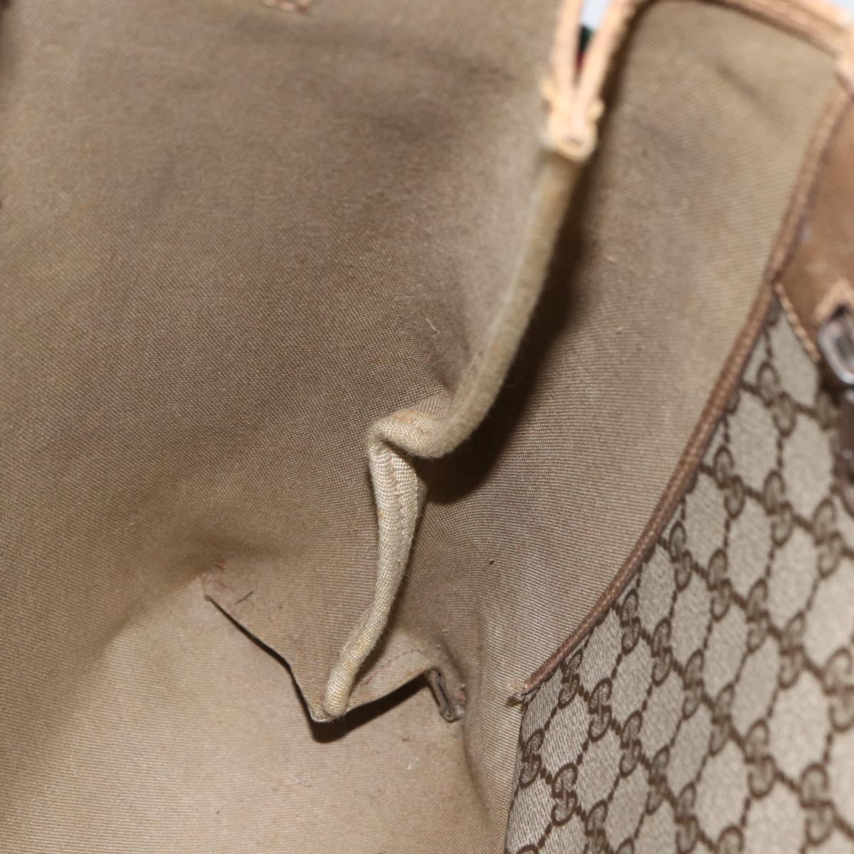 GUCCI GG Supreme Web Sherry Line Tote Bag PVC Beige Gold 39 02 091 Auth ARZ316