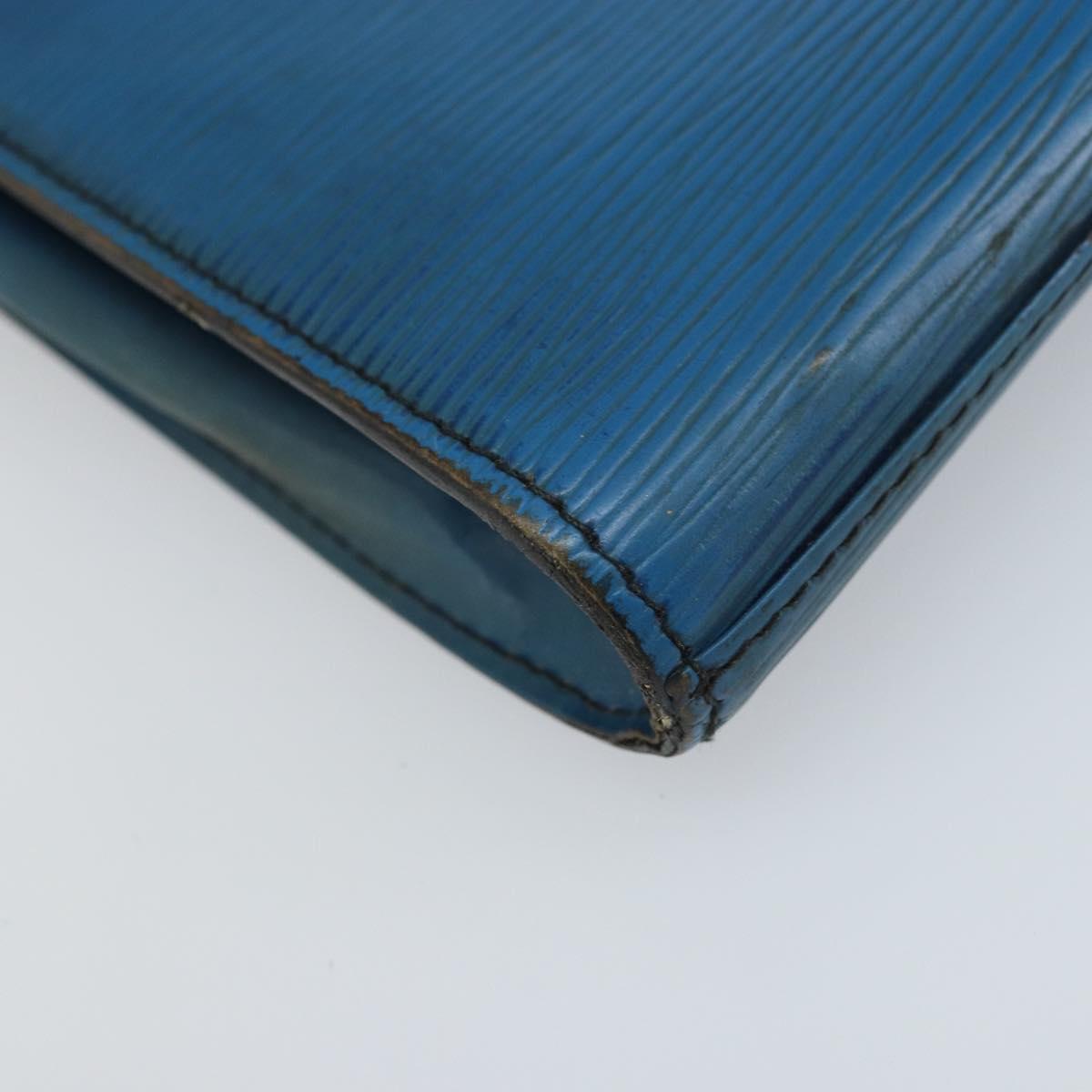 LOUIS VUITTON Epi Art Deco Clutch Bag Blue M52635 LV Auth ARZ317