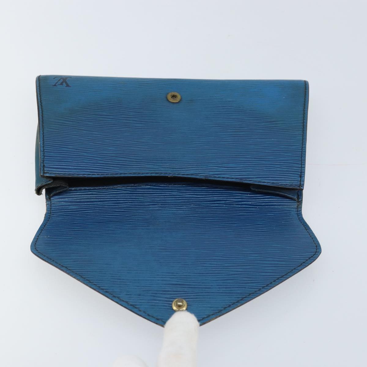 LOUIS VUITTON Epi Art Deco Clutch Bag Blue M52635 LV Auth ARZ317