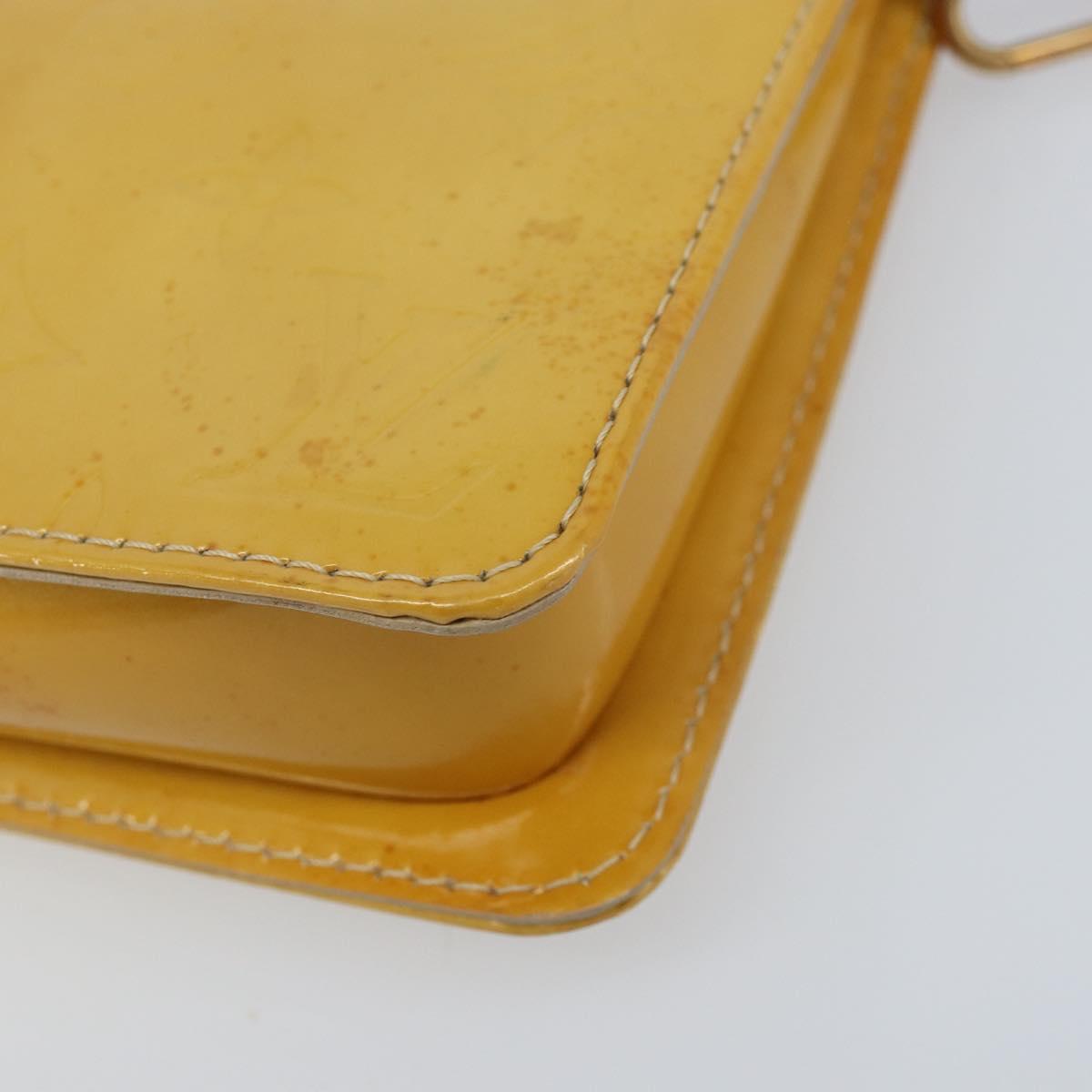 LOUIS VUITTON Monogram Vernis Lexington Pouch Beige M91010 LV Auth ARZ319