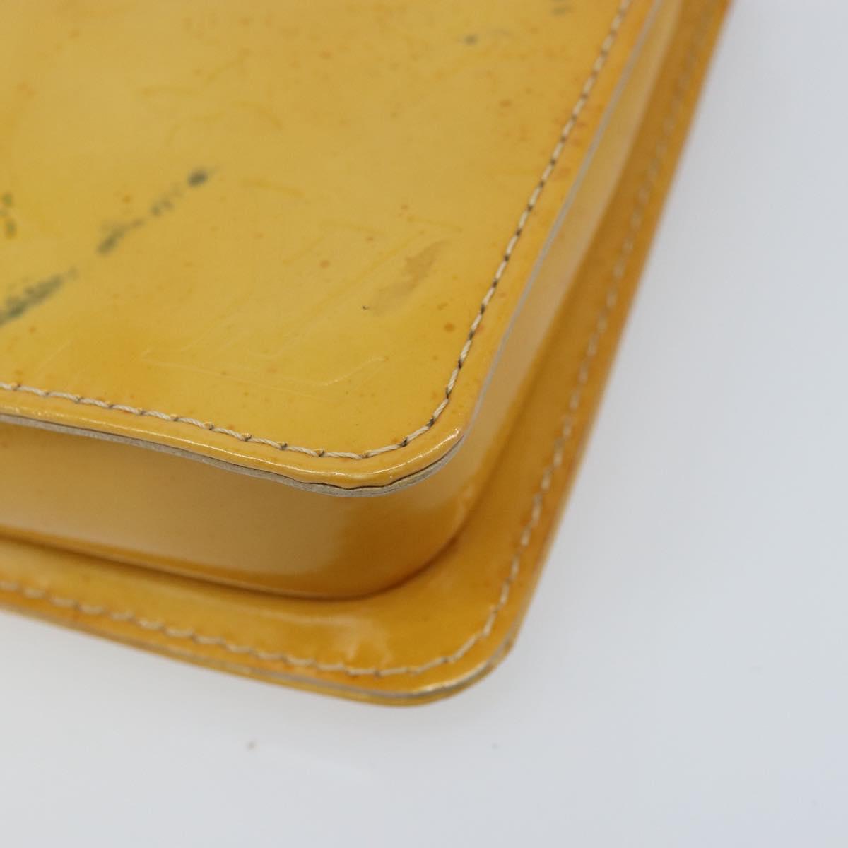 LOUIS VUITTON Monogram Vernis Lexington Pouch Beige M91010 LV Auth ARZ319