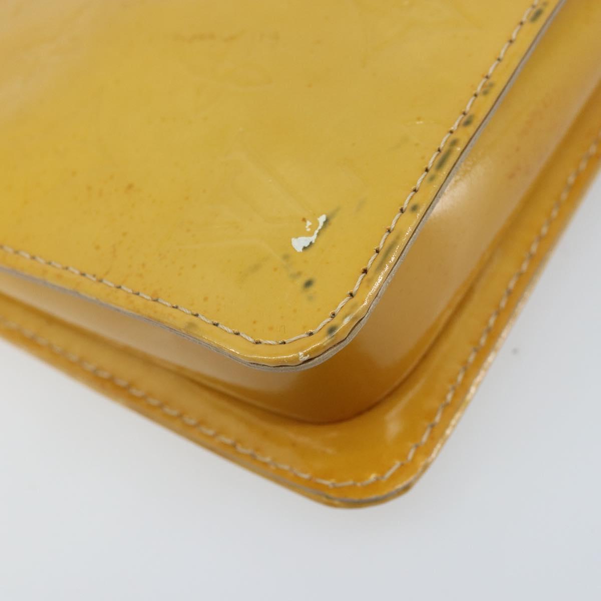 LOUIS VUITTON Monogram Vernis Lexington Pouch Beige M91010 LV Auth ARZ319