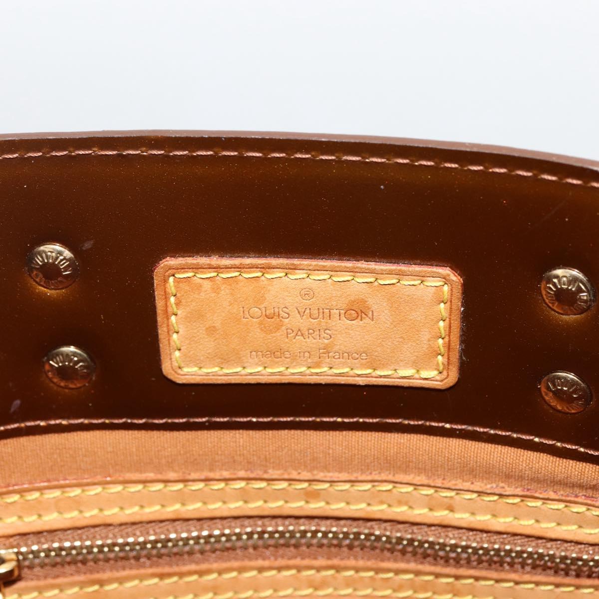 LOUIS VUITTON Monogram Vernis Reade PM Hand Bag Bronze M91146 LV Auth ARZ321