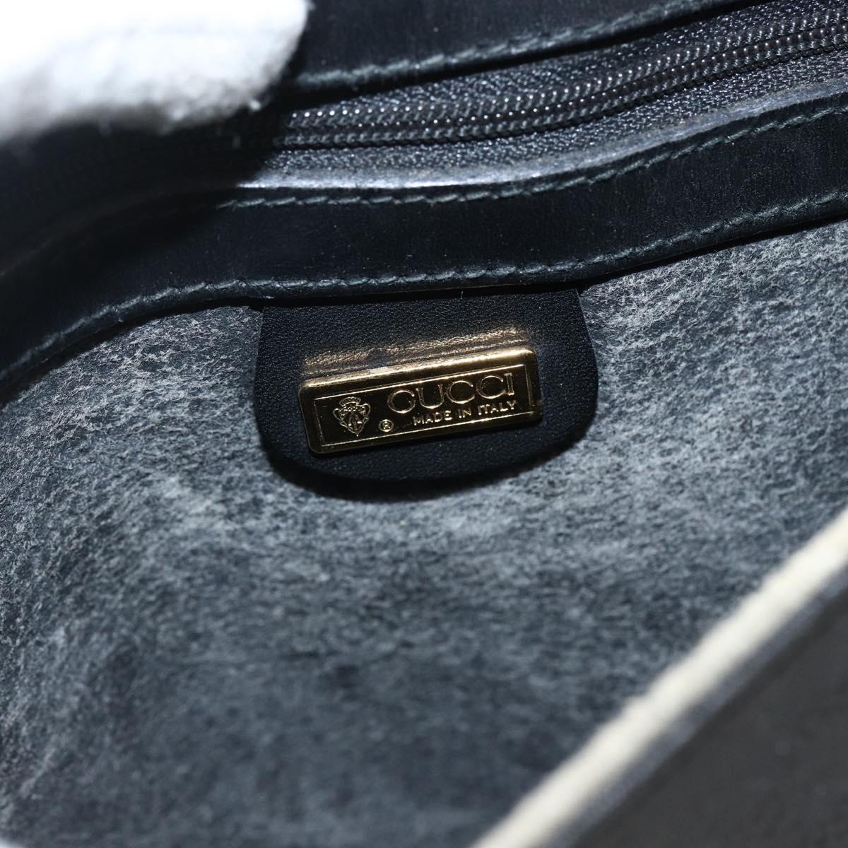 GUCCI Micro GG Supreme Web Sherry Line Bag PVC Black 001 115 0914 Auth ARZ351