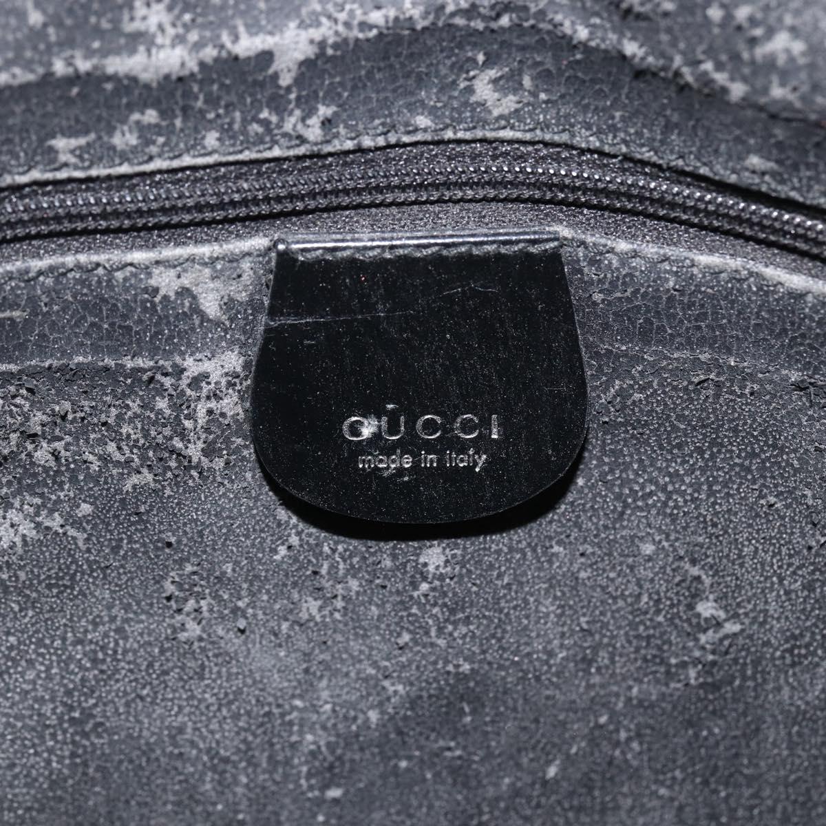 GUCCI Shoulder Bag Patent leather Black 001 3754 1703 Auth ARZ352