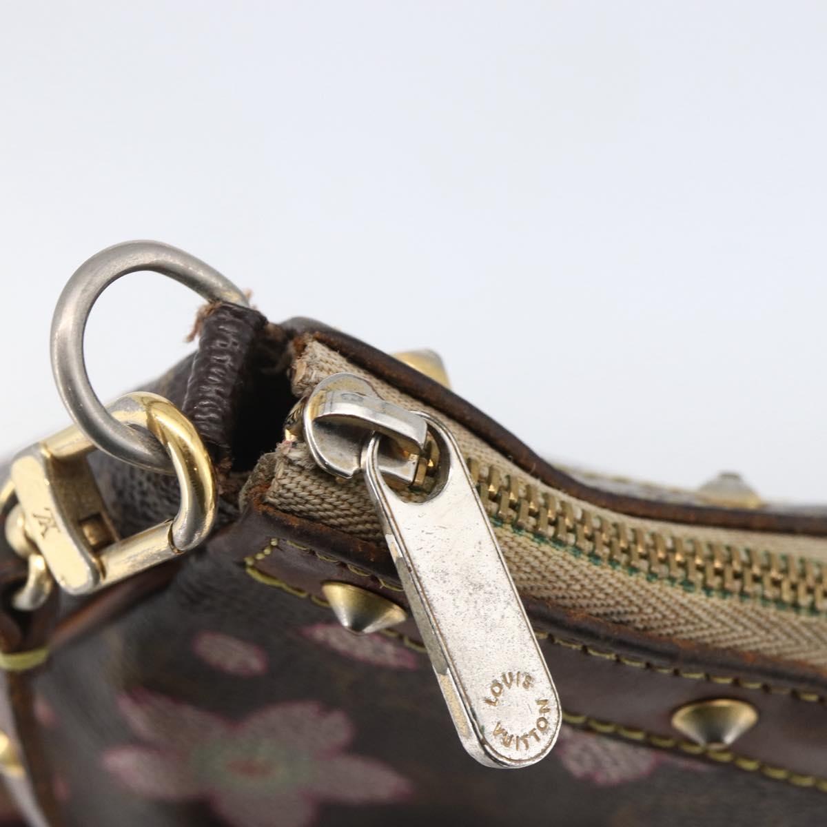 LOUIS VUITTON Cherry Blossom Pochette Accessoires Pouch M92006 LV Auth ARZ358