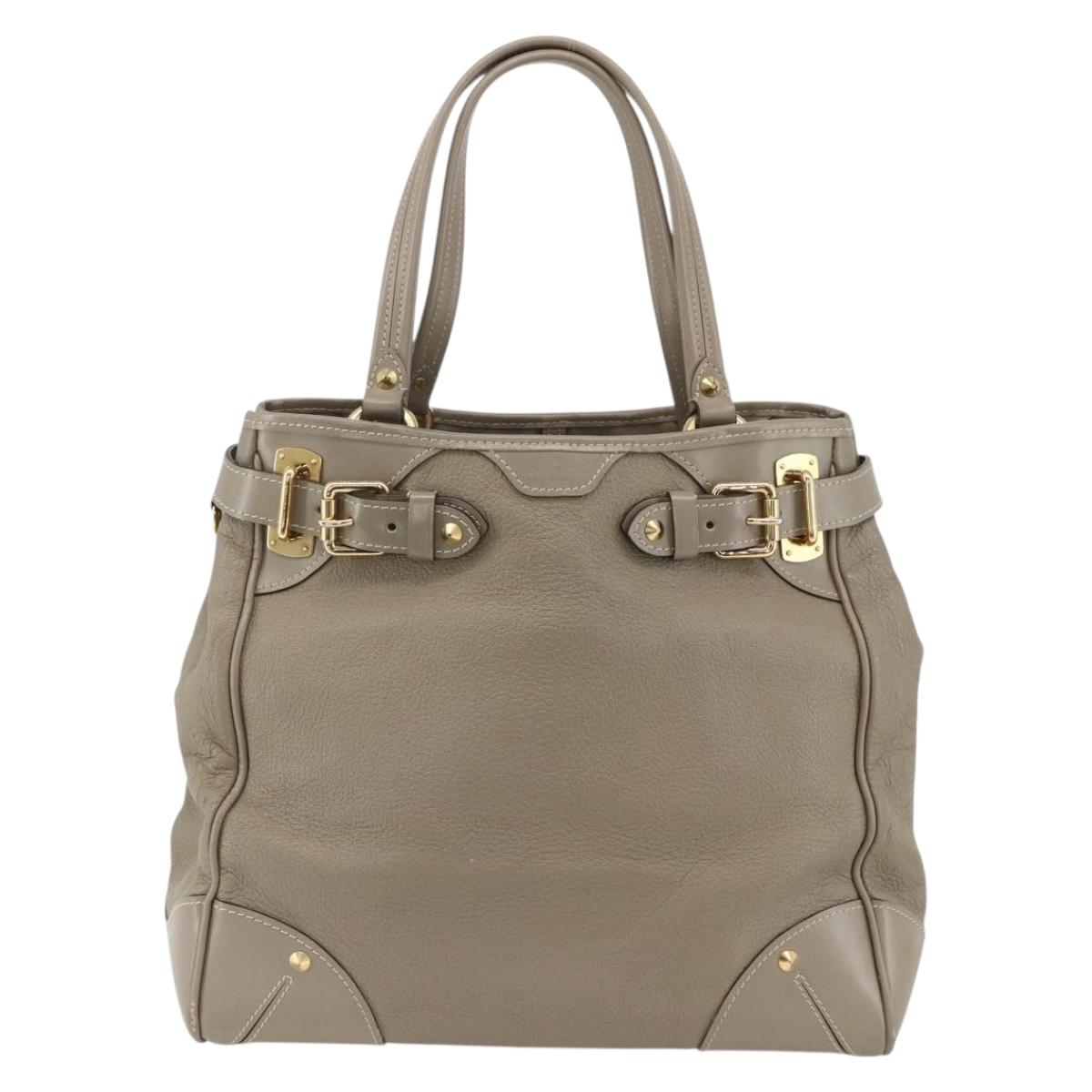 LOUIS VUITTON Suhari Majestu Hand Bag Gray M95652 LV Auth ARZ381