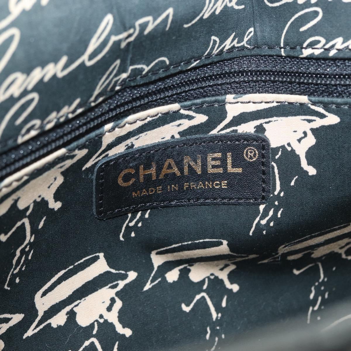 CHANEL Matelasse Chain Shoulder Bag Nylon Green Gold CC Auth ARZ394A