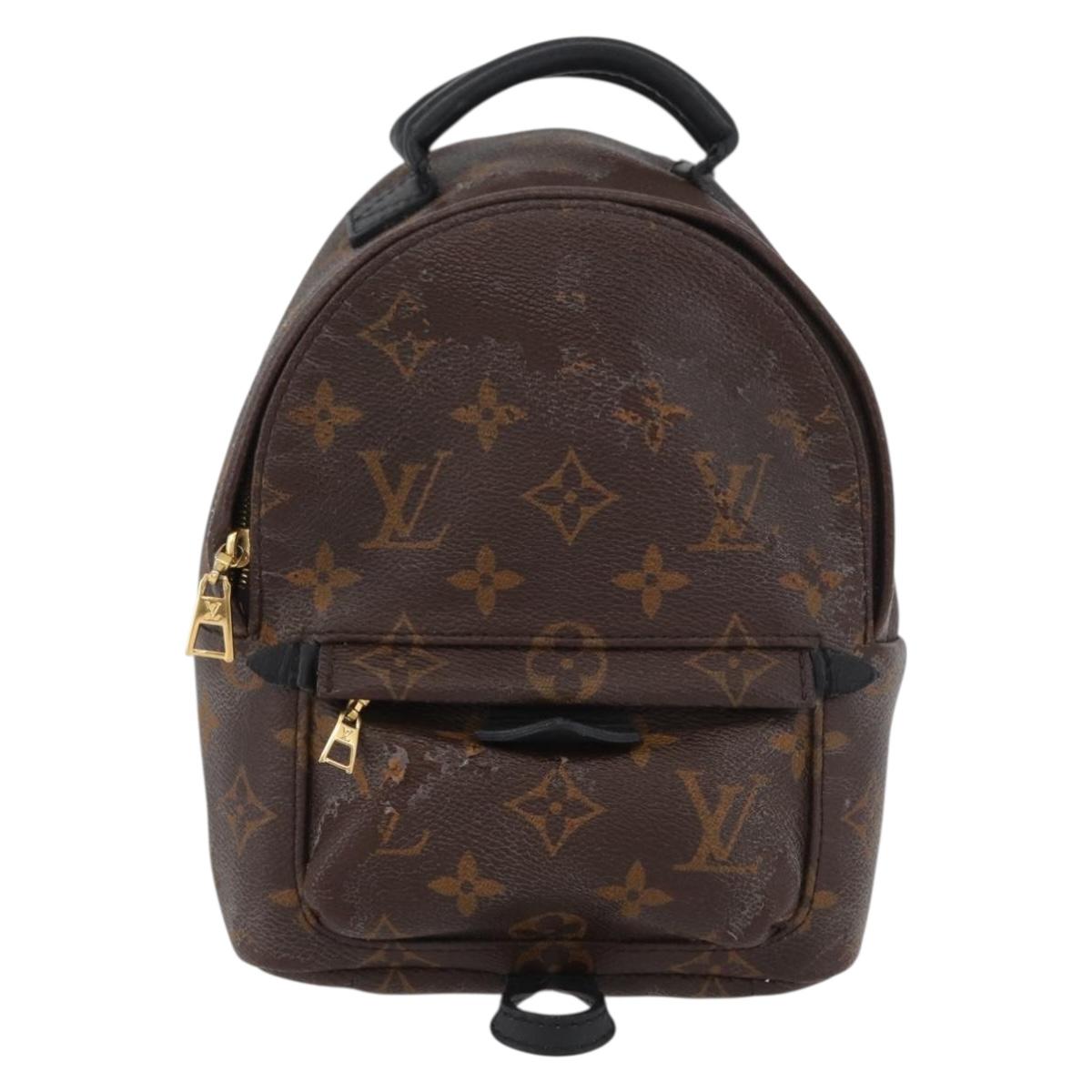LOUIS VUITTON Monogram Palm Springs MINI Backpack M44873 LV Auth ARZ405
